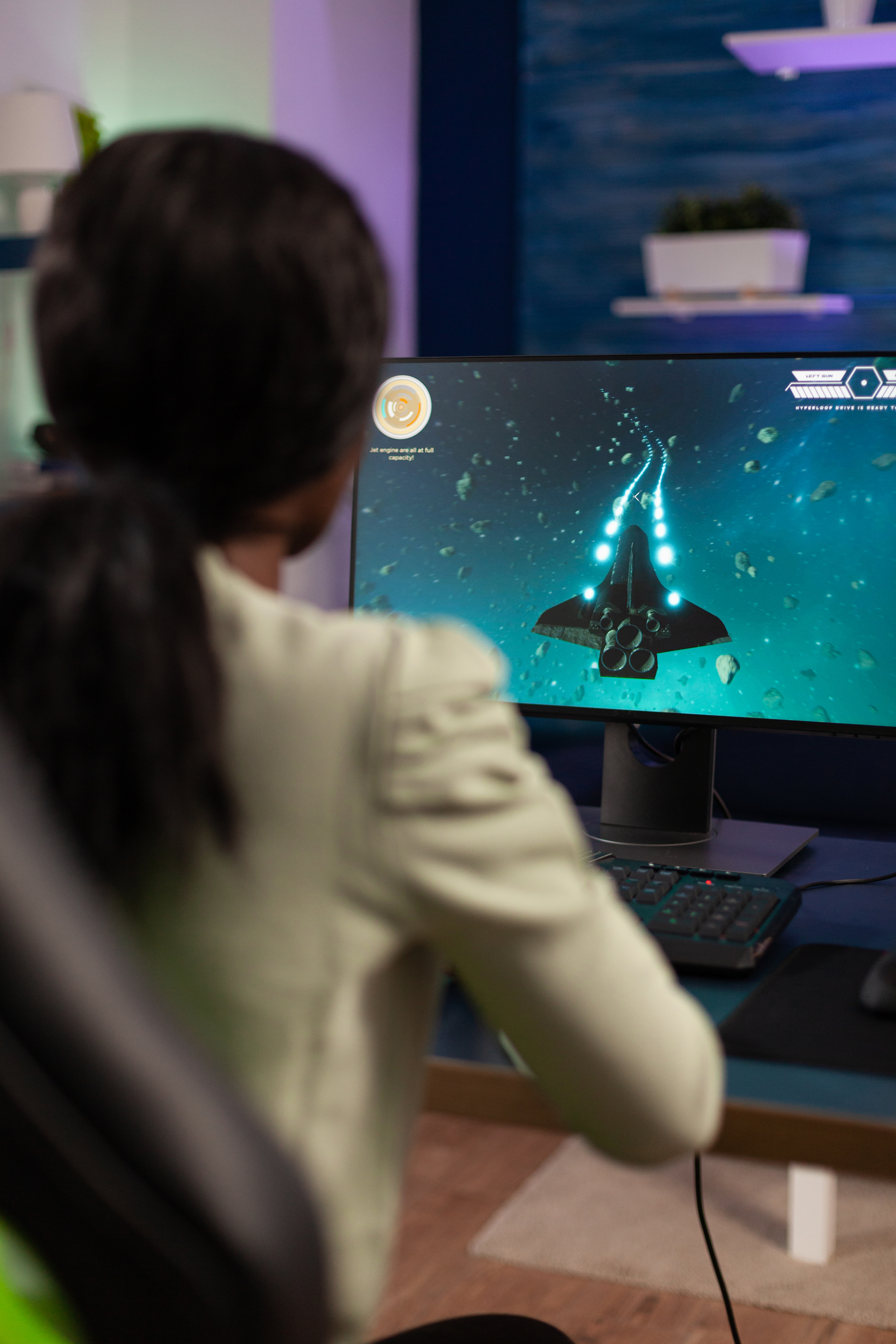 Online gamer playing games