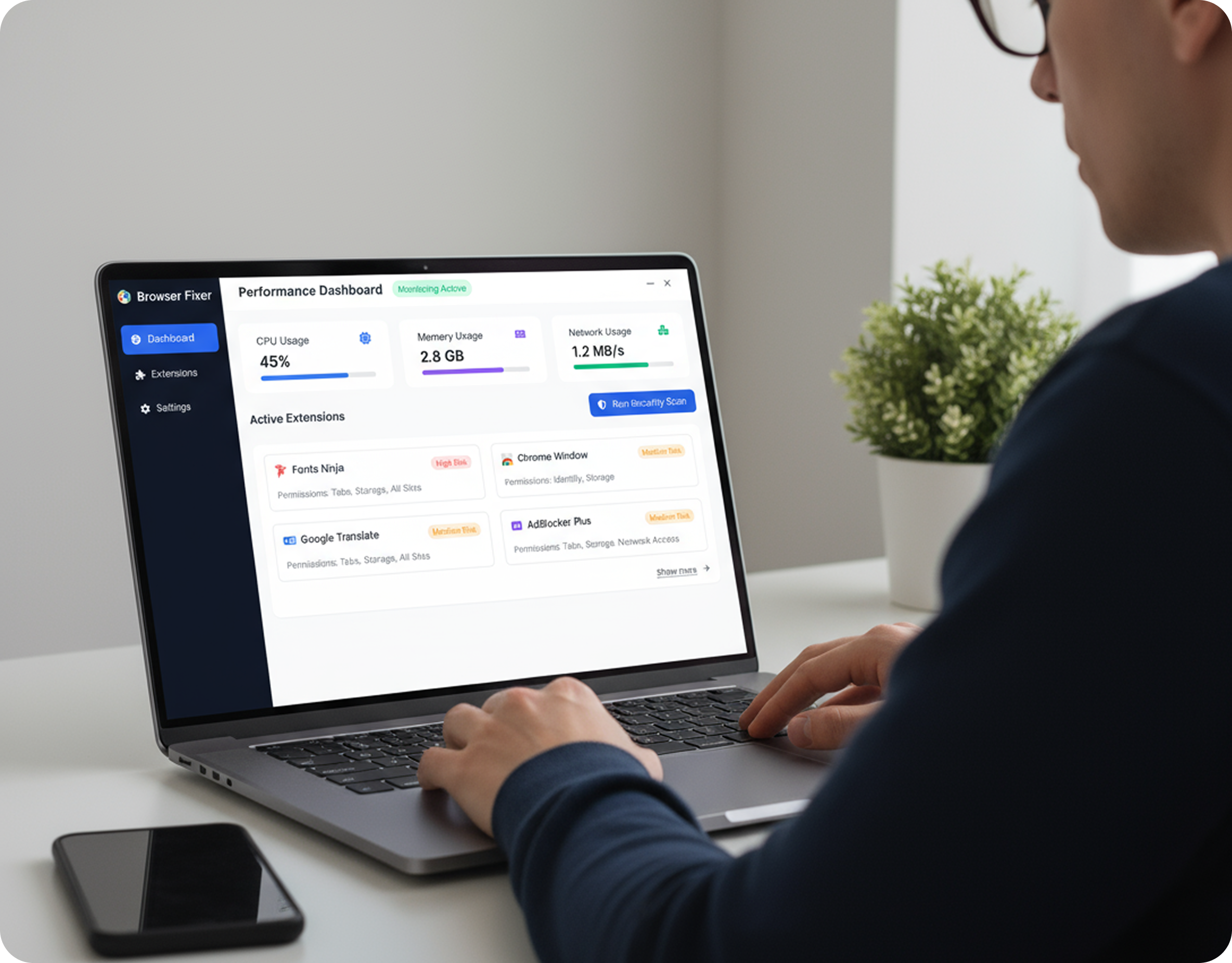 Performance indicators interface